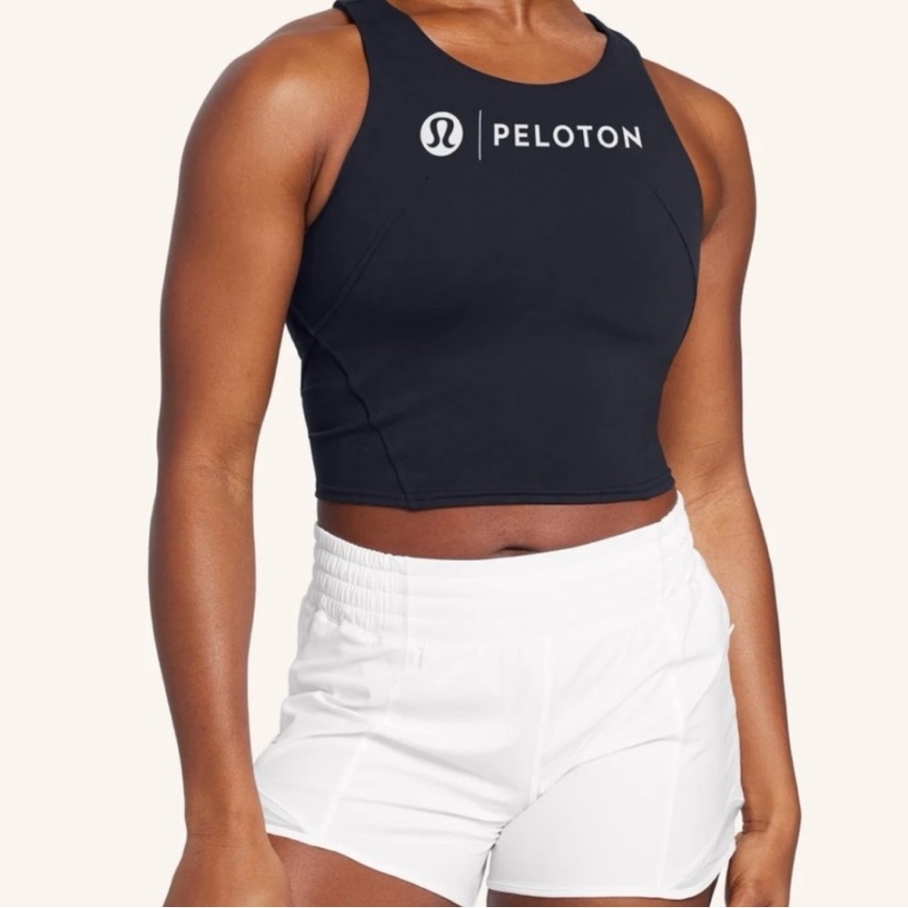 lululemon athletica Navy Blue  Peloton Crop Tank